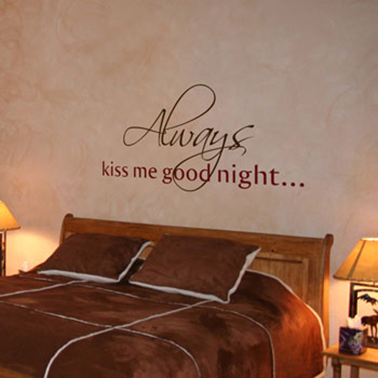 Always Kiss Me Goodnight - Wall Words u0026 Wall Decals