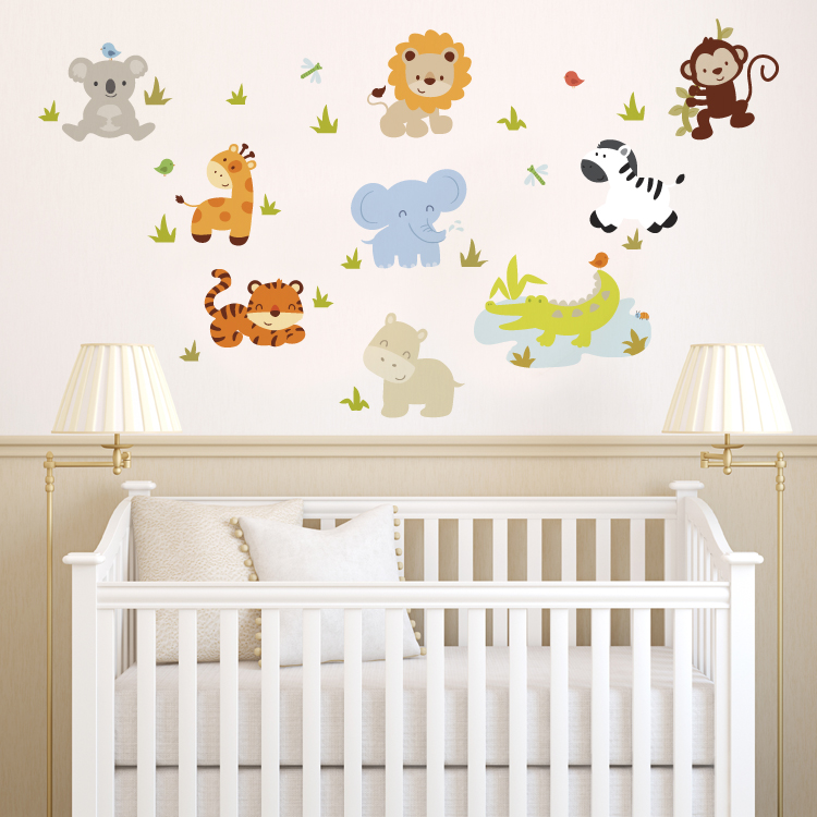 Baby Zoo Animals - Printed Wall Decals Stickers Graphics