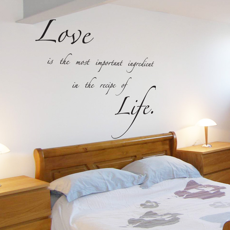 ... words; love is the most important ing wall decal sticker graphic ...