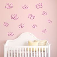 Butterflies - Set of 12 - Wall Decals