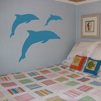 Leaping Dolphins - Set of Three - Wall Decals