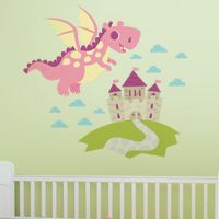 Dragon Adventures - Bubblegum Pink - Printed Wall Decals