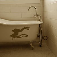 Divers Going Deep - Toilet - Bathtub - Shower - Wall Decals