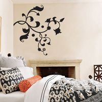 Ornate Floral Decoration Flower Decal - Vinyl Wall Decals 