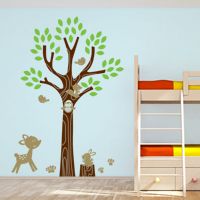 Friendly Forest Animals & Tree - Wall Decals