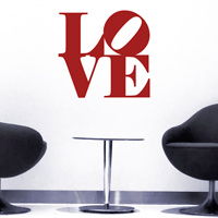 Love - inspired by Robert Indiana - Quote - Wall Decals