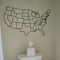 United States - US Map - Wall Decals