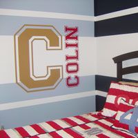Varsity Letter and Name - Custom Monograms - Wall Decals