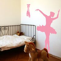 Ballerina Dancer and Ballet - Toe Shoes - Wall Decals