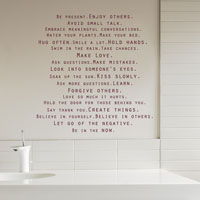 Be Present - Life Mantra - Words of Wisdom & Positivity - Quote Wall Decals