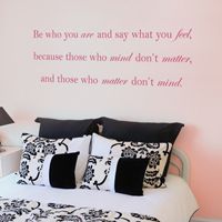 Be Who You Are - Quote - Wall Decals