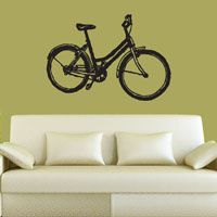 Sketched Bicycle - Wall Decal 
