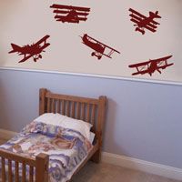 Air Show - Set of 5 - Airplane Wall Decals