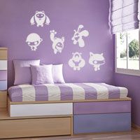 Bubbly Characters - Set of 6 - Wall Decals