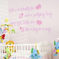 Butterfly Kisses & Ladybug Hugs - Quote - Wall Decals