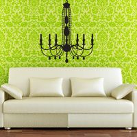 Giant Fancy Chandelier with Candles - Wall Decal -