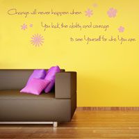 Change will never happen when - Quote - Wall Decals