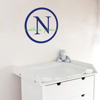 Classic Circle Monogram - Personalized Wall Decals