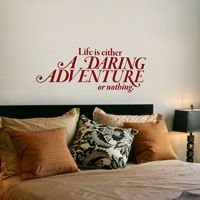 Life is either a Daring Adventure or Nothing - Quotes - Wall Decals