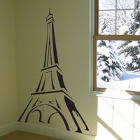 Eiffel Tower Sketch - Vinyl Wall Decals