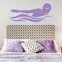 Butterfly Stroke - Female Swimmer - Wall Decals 