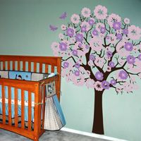 Flowering Tree with Butterflies - Wall Decals