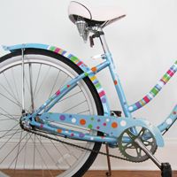 Polka Dots & Stripes - Bicycle Beach Cruiser Decals
