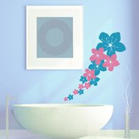 Flowing Hawaiian Flowers - Wall Decals