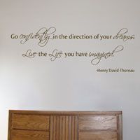 Go Confidently in the direction of your Dreams - Quote - Wall Decals