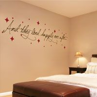 And they lived happily ever after... with stars! - Love Wall Quotes & Decals