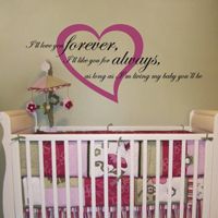 I'll love you forever, I'll like you for always - Quote - Wall Decals