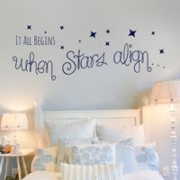 It All Begins When Stars Align - Quote - Love - Wall Decals