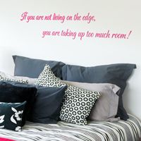 Live Life on the Edge! - Quote - Wall Decals