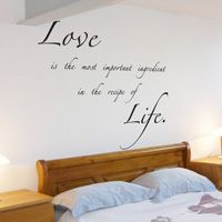 Love is the most important ingredient - Wall Words - Wall Decals