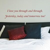 I Love You Through & Through - Quote - Wall Decals