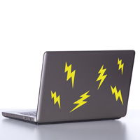 Mini Lightning Bolts - Set of 16 - Laptop & Notebook Decals