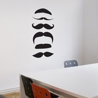 The Mustache Pack - Set of 6 - Wall Decals
