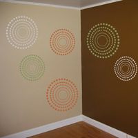 Fun Circles and Dots - 3 Colors - Set of 9 - Wall Decals