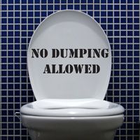 No Dumping Allowed - Toilet & Wall Decals