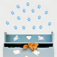 Animal Paw Prints - Set of 16 - Wall Decals