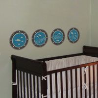 Portholes - Set of 4 - Wall Decals