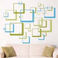 Retro Rounded Squares - Set of 54 - Wall Decals