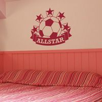 Soccer All Star - Customizable - Sports - Wall Decals
