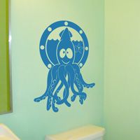 Squid and Starfish Friends - Wall Decal