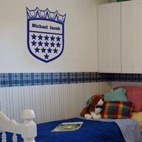 Star Shield Monogram - Personalized Wall Decals