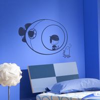 Submarine Explorer with Sea Creature - Wall Decals