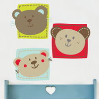 Three Little Bears - Printed Wall Decals