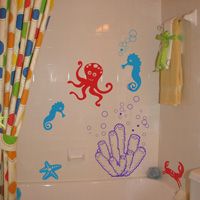 Underwater - Starfish - Crab - Coral - Seahorse - Octopus - Wall Decals
