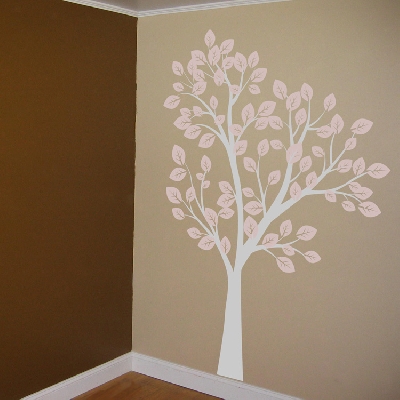 Tall Tree Waving in the Wind - Two Color - Vinyl Wall Decals