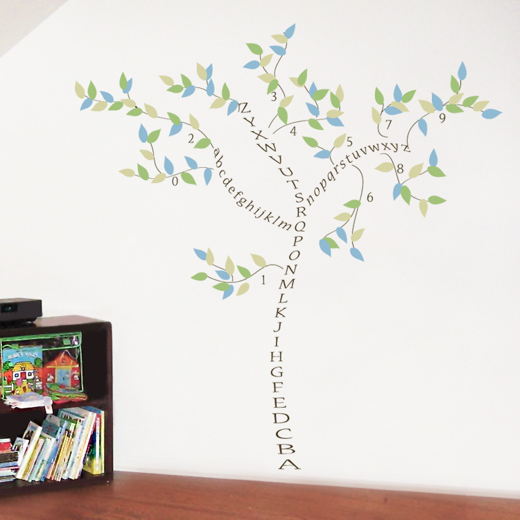 Alphabet Tree - ABCs & Numbers - Wall Decals